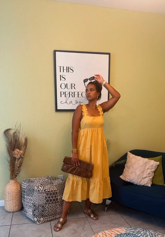 Light Yellow Flare Dress