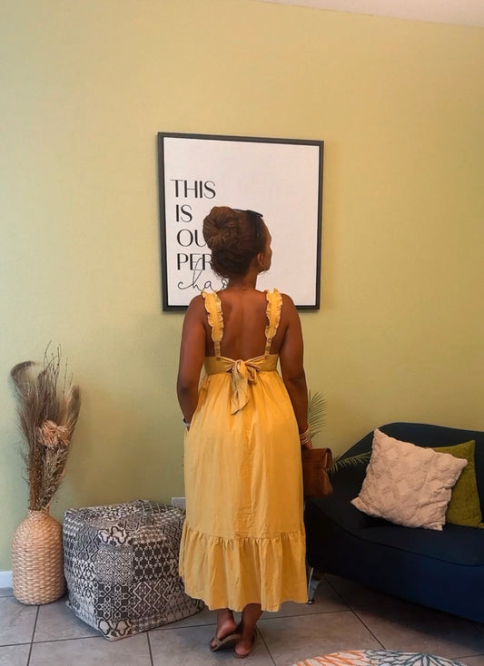 Light Yellow Flare Dress