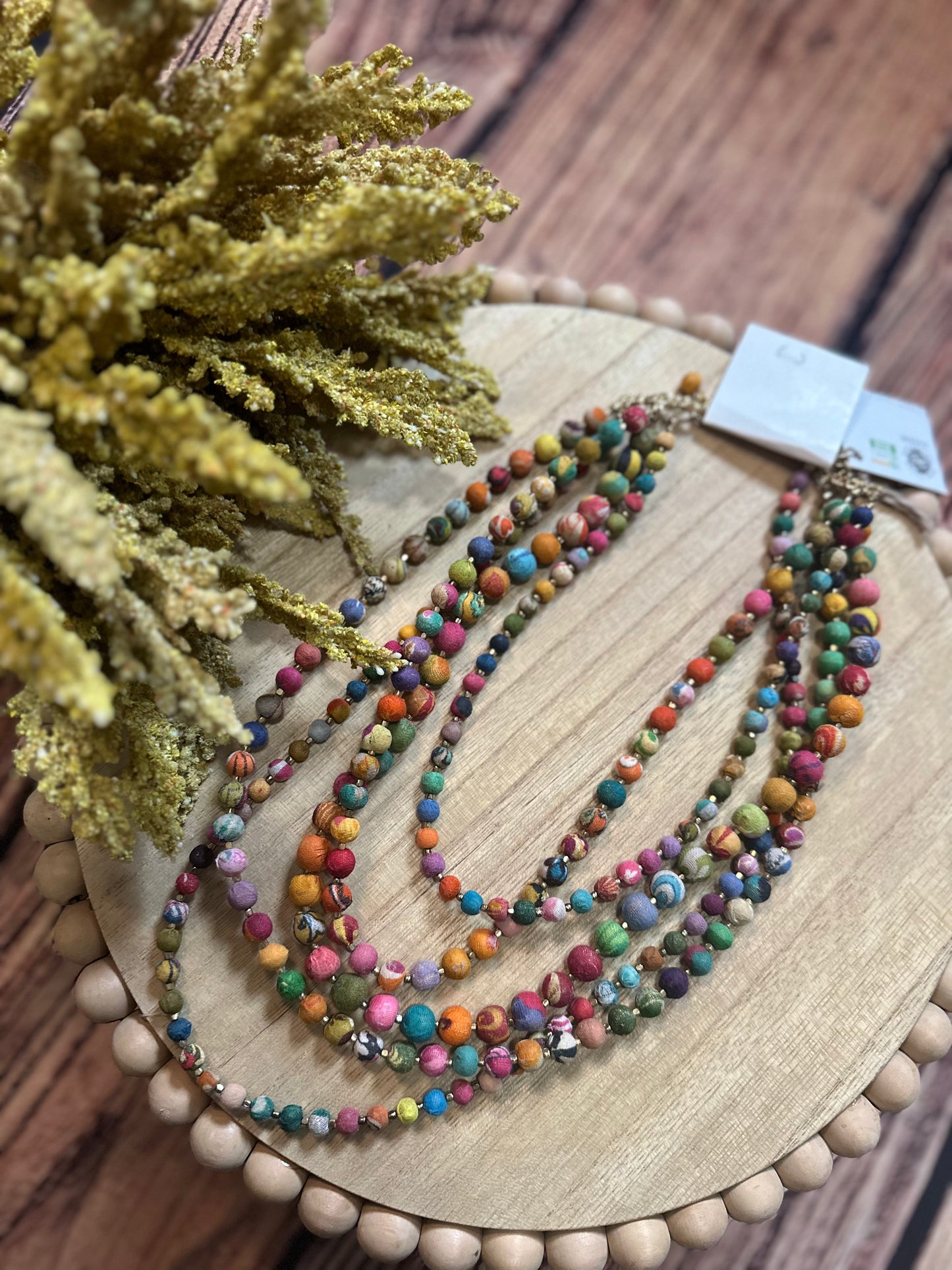 Intertwining Kantha Beads Necklace