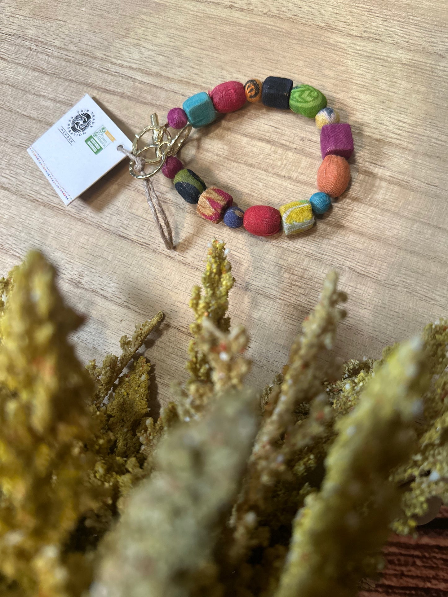 Kantha Shapes Toggle Bracelet