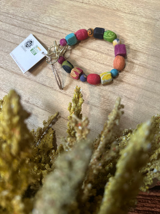 Kantha Shapes Toggle Bracelet