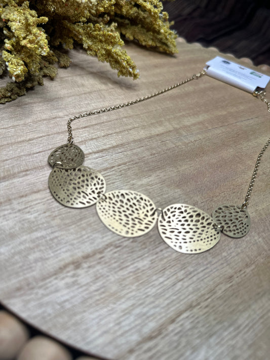 Stenciled Leaf Necklace