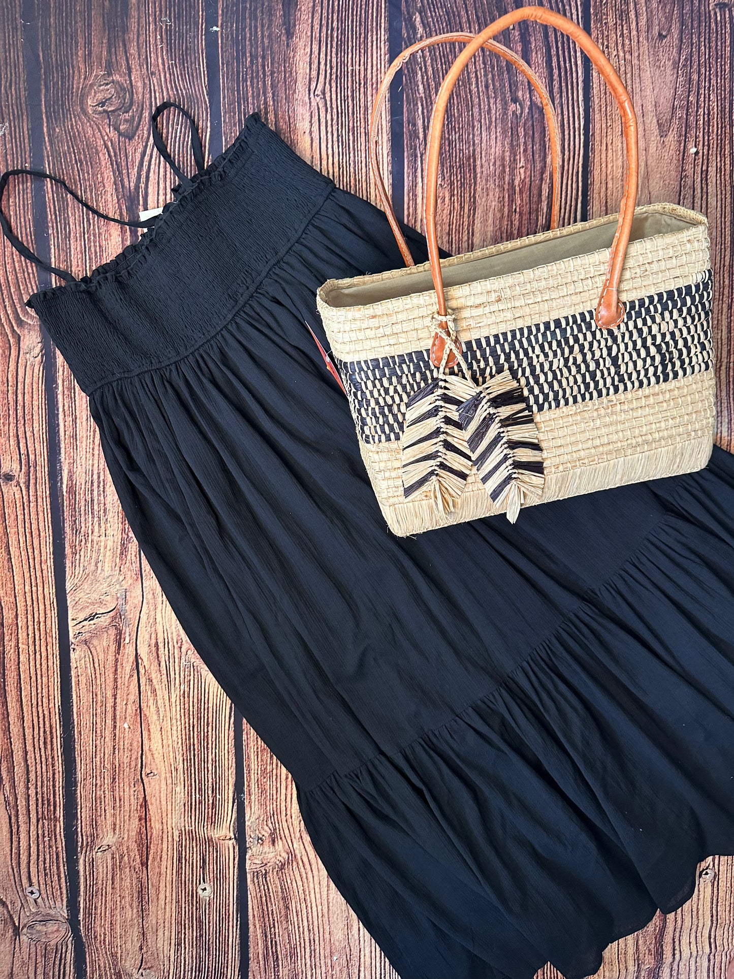 Enchanted Black Midi Dress
