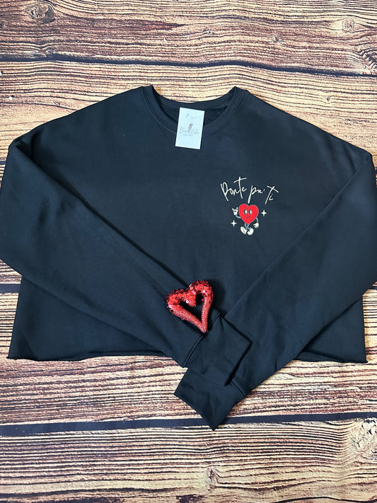 Ponte Pa' Ti  Cropped Fleece Sweatshirt