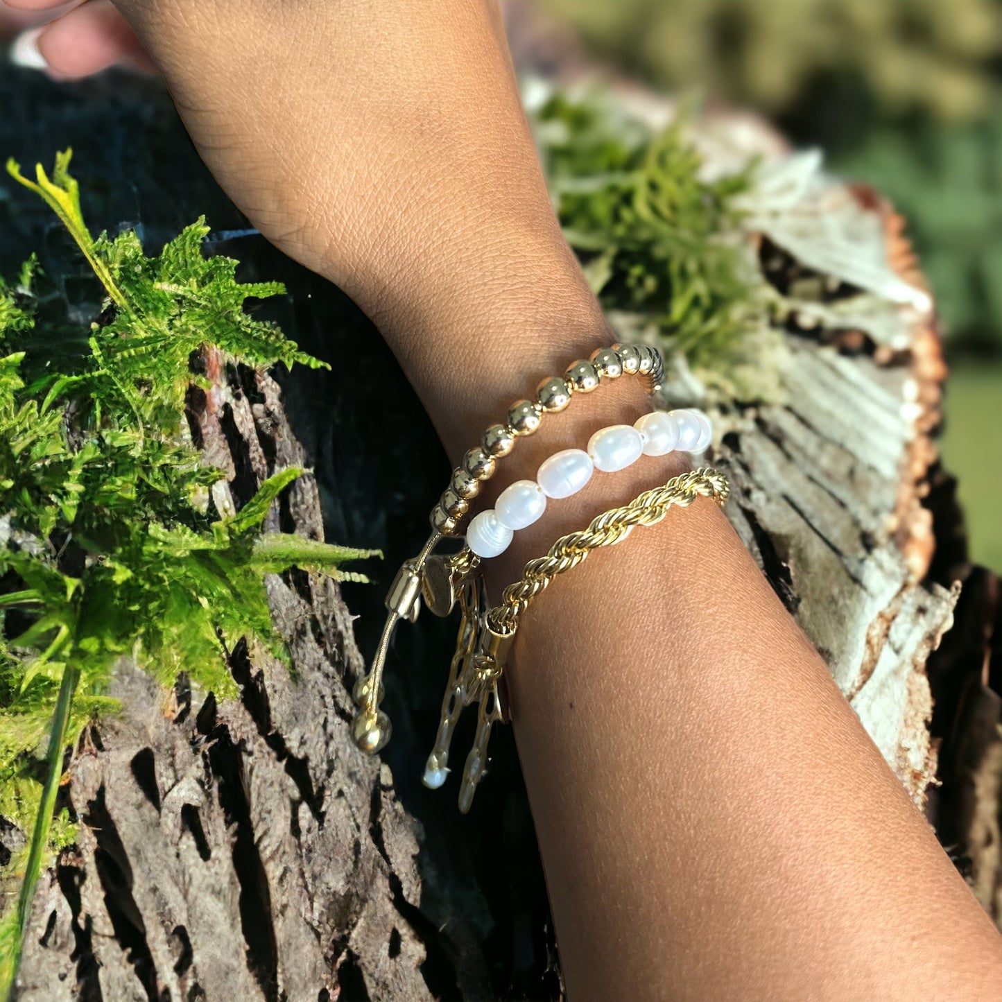 Playuela 18K Gold Plated, Stainless Steel Bracelet