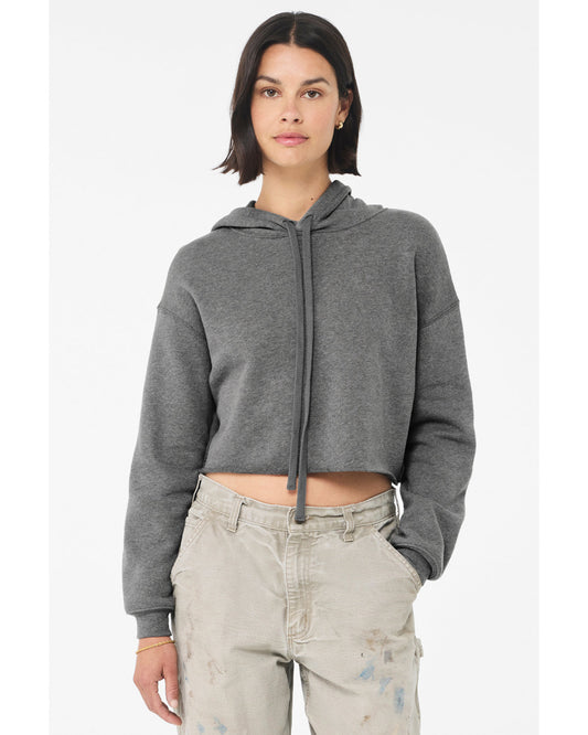 Ladies Cropped Fleece Hoodie