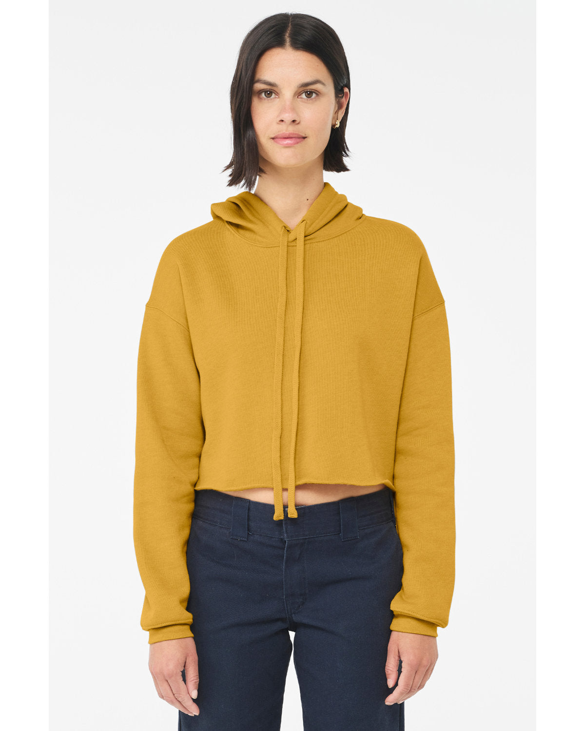 Ladies Cropped Fleece Hoodie