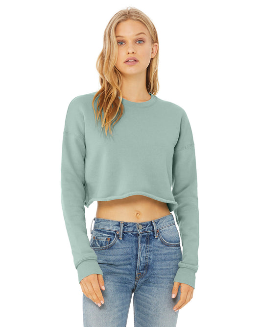 Ladies Cropped Fleece Crew