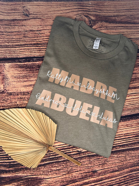 Madre y Abuela T-shirt |  Olive