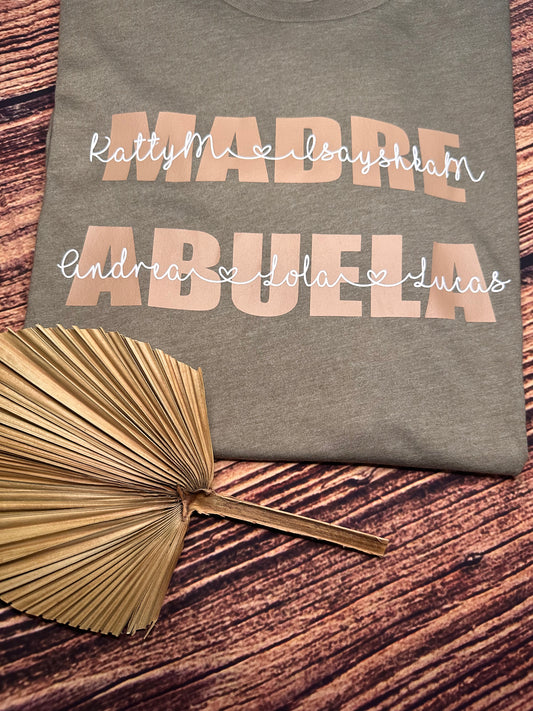Madre y Abuela T-shirt |  Olive